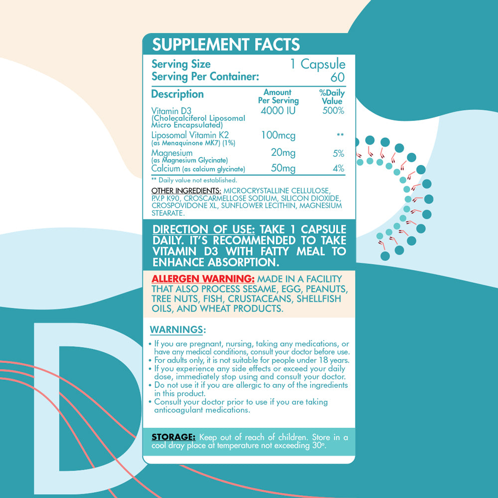 Organic Nation Liposomal D3+K2.-Hard Gelatin Capsules