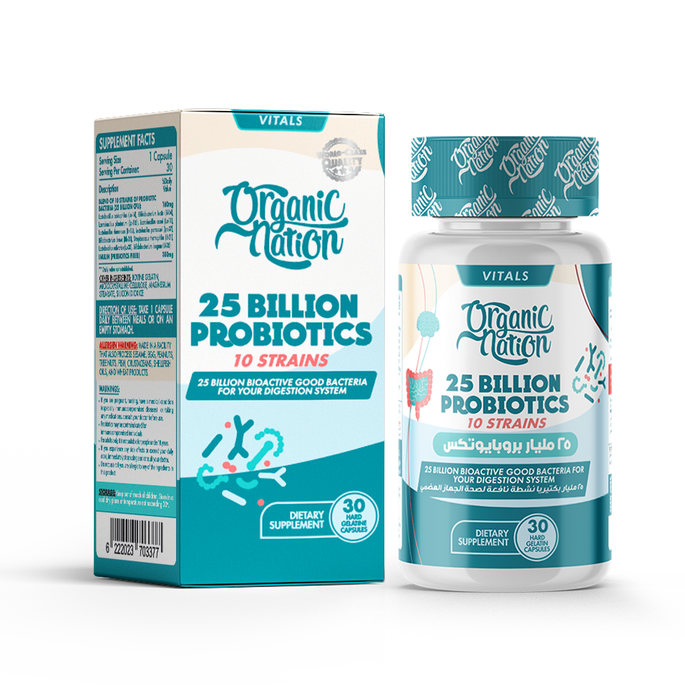 Organic Nation 25 Billion Probiotics-30Serv.-30 Capsules