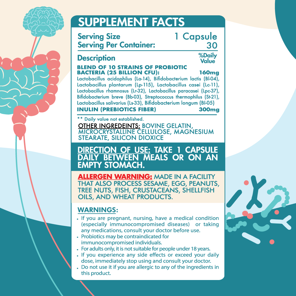 Organic Nation 25 Billion Probiotics-30Serv.-30 Capsules