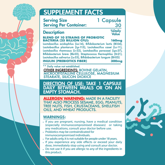 Organic Nation 25 Billion Probiotics-30Serv.-30 Capsules